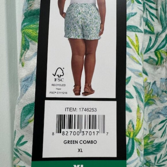 ELLEN TRACY FLORAL LINEN SKORT - Picture 3 of 5